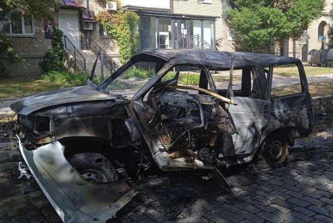 В Бердянске взорван автомобиль с комендантом Артемом Бардиным