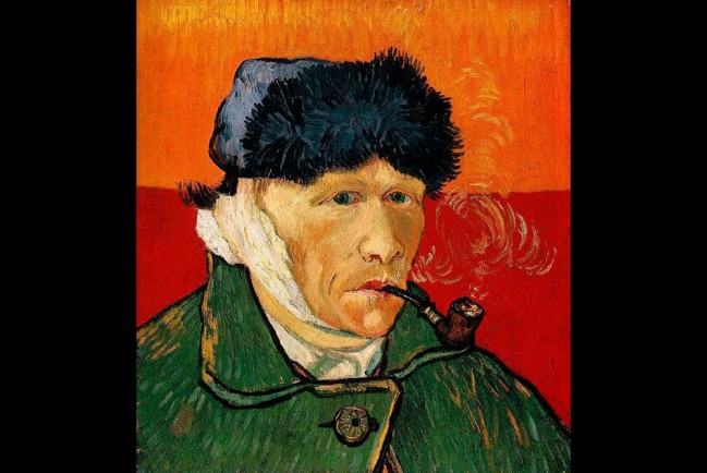Винсент Ван Гог. Автопортрет с отрезанным ухом и трубкой. 1889 масло
