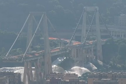 Взрыв моста в Генуи