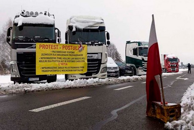 Забастовка польских дальнобойщиков