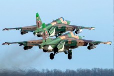 Видео падения российского самолёта СУ-25 в Крыму