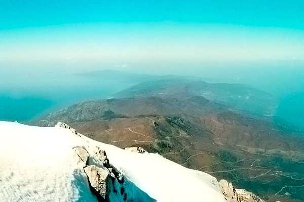 Вид на полуостров с верхней точки горы Афон