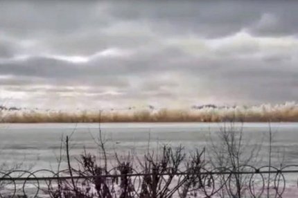 Взрыв льда на реке Иртыш