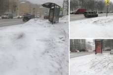 Петербург погряз в «кучах Беглова». Коммунальщики не вывозят снег