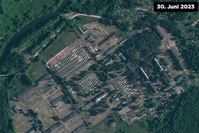 Спутниковый снимок базы ЧВК "Вагнер" в Белоруссии