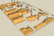 Схема нового скейт-парка в Геленджике.